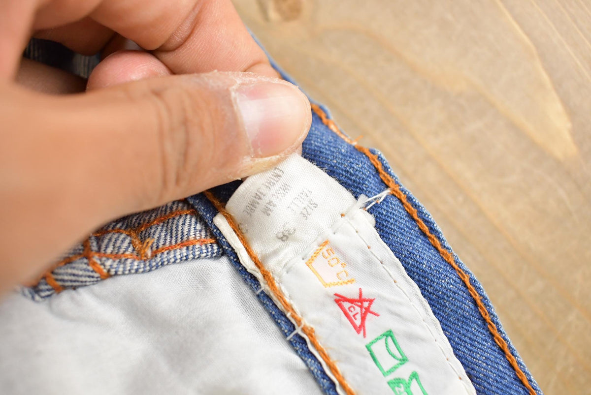 Vintage 1970s Sears Distressed Denim Jeans Men's 33 x 28.5 from propervintagecanada