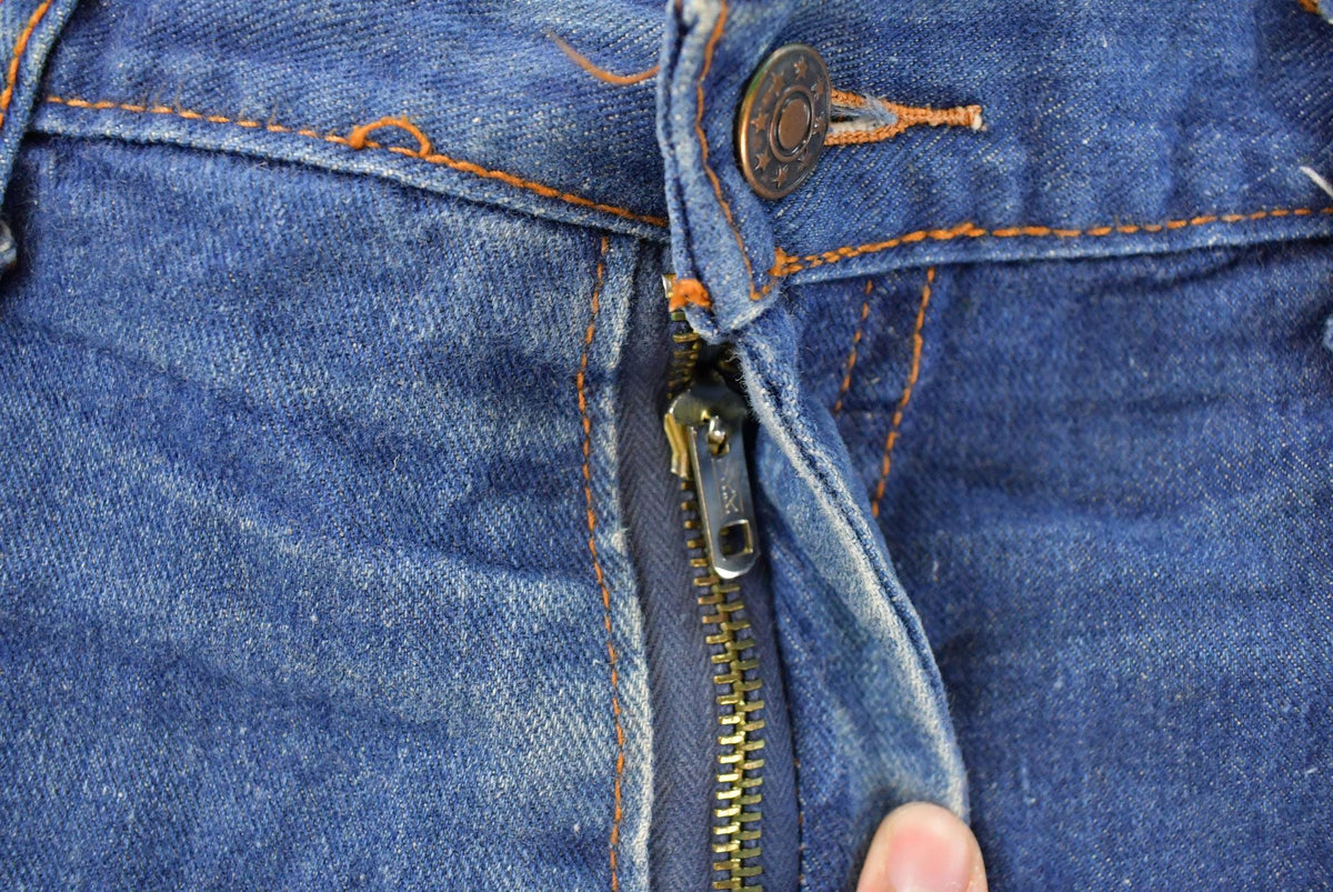 Vintage 1970s Sears Distressed Denim Jeans Men's 33 x 28.5 from propervintagecanada