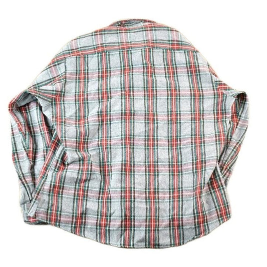 Vintage 1970s Sears Fieldmaster Plaid Flannel Lined Wool Blend Button Up Shirt Mens L from propervintagecanada