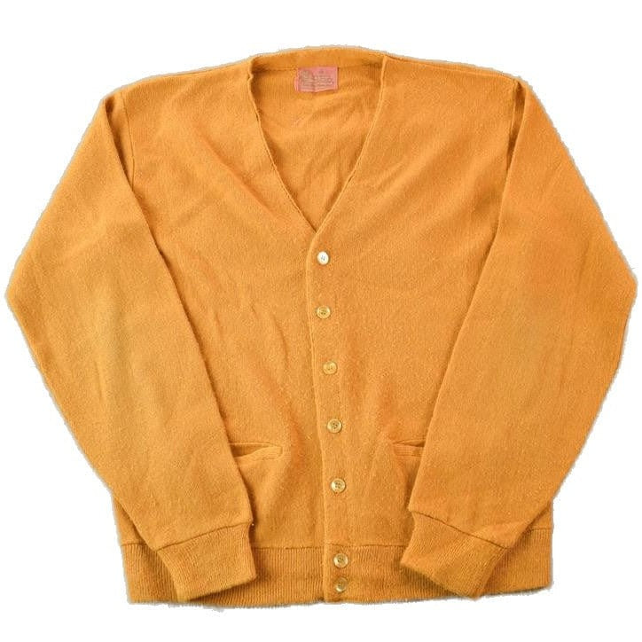 Vintage 1970s Sears Knit Perfect Mild Distress Cardigan Sweater Men's Medium from propervintagecanada