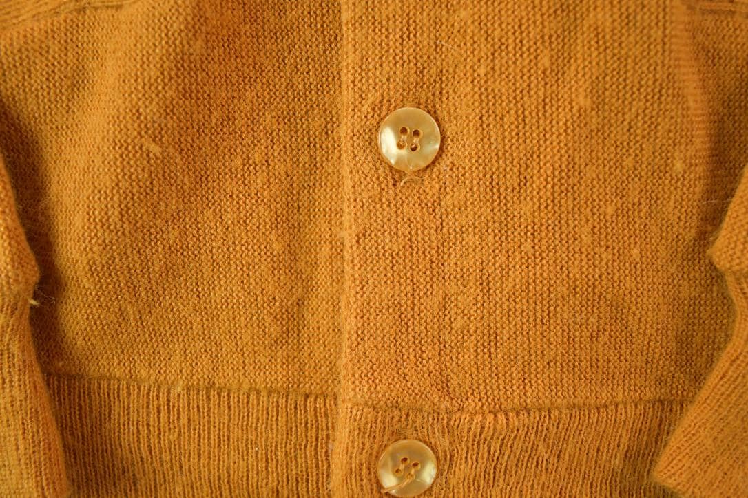 Vintage 1970s Sears Knit Perfect Mild Distress Cardigan Sweater Men's Medium from propervintagecanada
