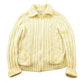Vintage 1970s Sears Men's Sportswear 3D Cable Knit Cardigan Sweater from propervintagecanada