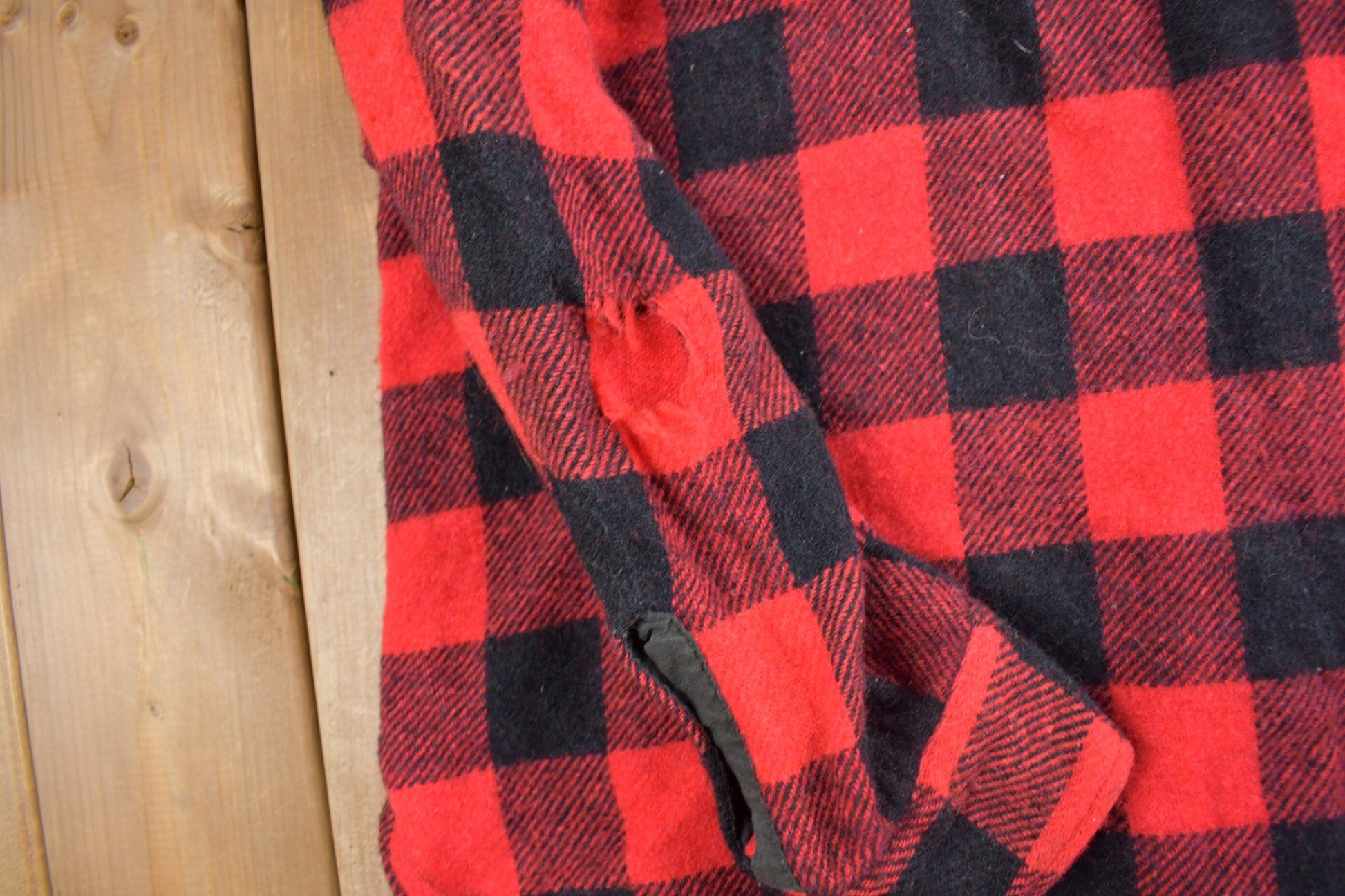 Vintage 1970s Sears Mens Store Buffalo Plaid Button Up Shirt Men's Large from propervintagecanada