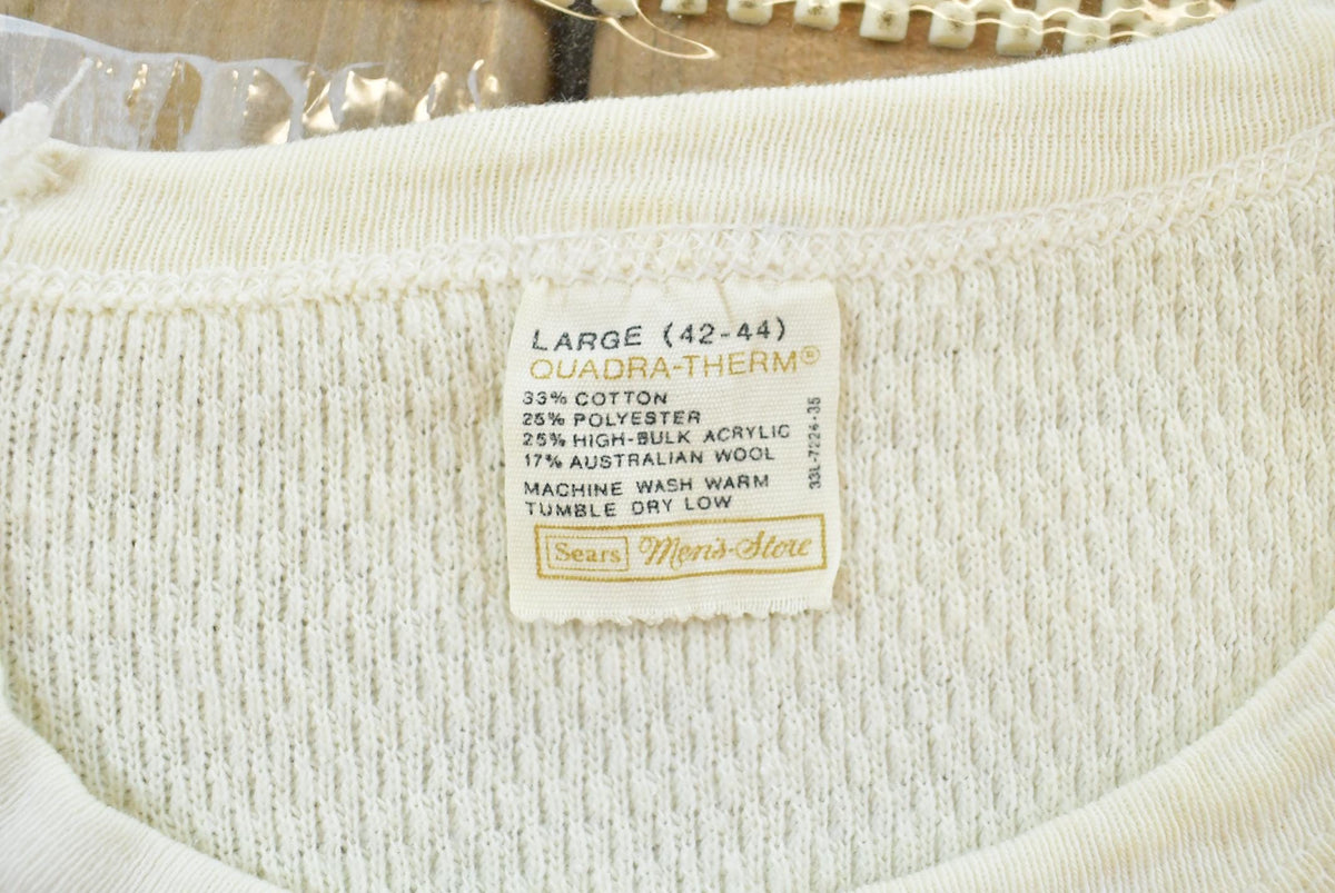 Vintage 1970s Sears Quadra-Therm Thermal Undershirt Mens S Men's Large from propervintagecanada