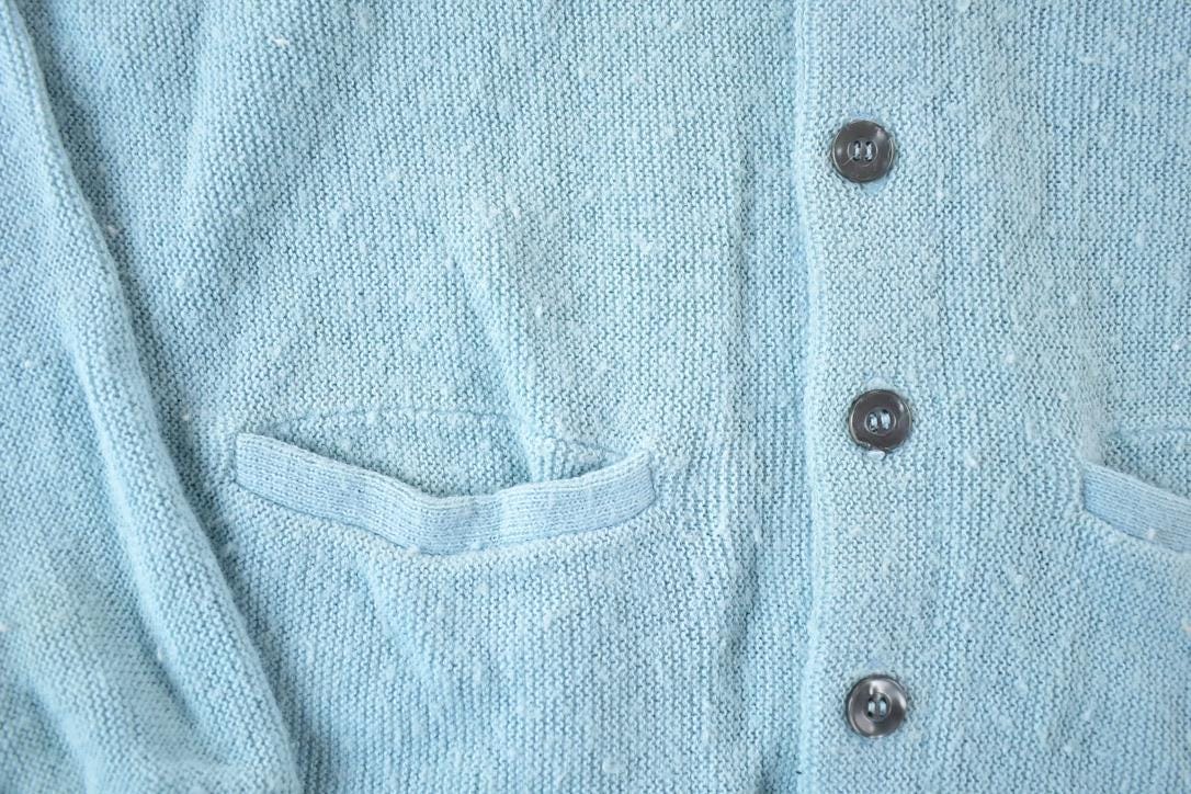Vintage 1970s Sears Sportswear Knit Perfect Mild Distress Cardigan Sweater Men's Small from propervintagecanada