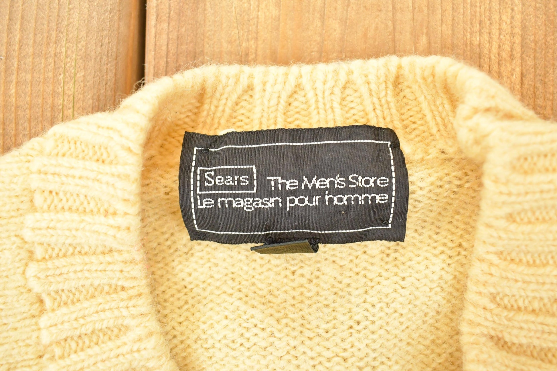 Vintage 1970s Sears The Mens Store Cable Knit Crewneck Sweater Men's S / 70s Knitted Sweatshirt / Vintage Preppy Knits from propervintagecanada