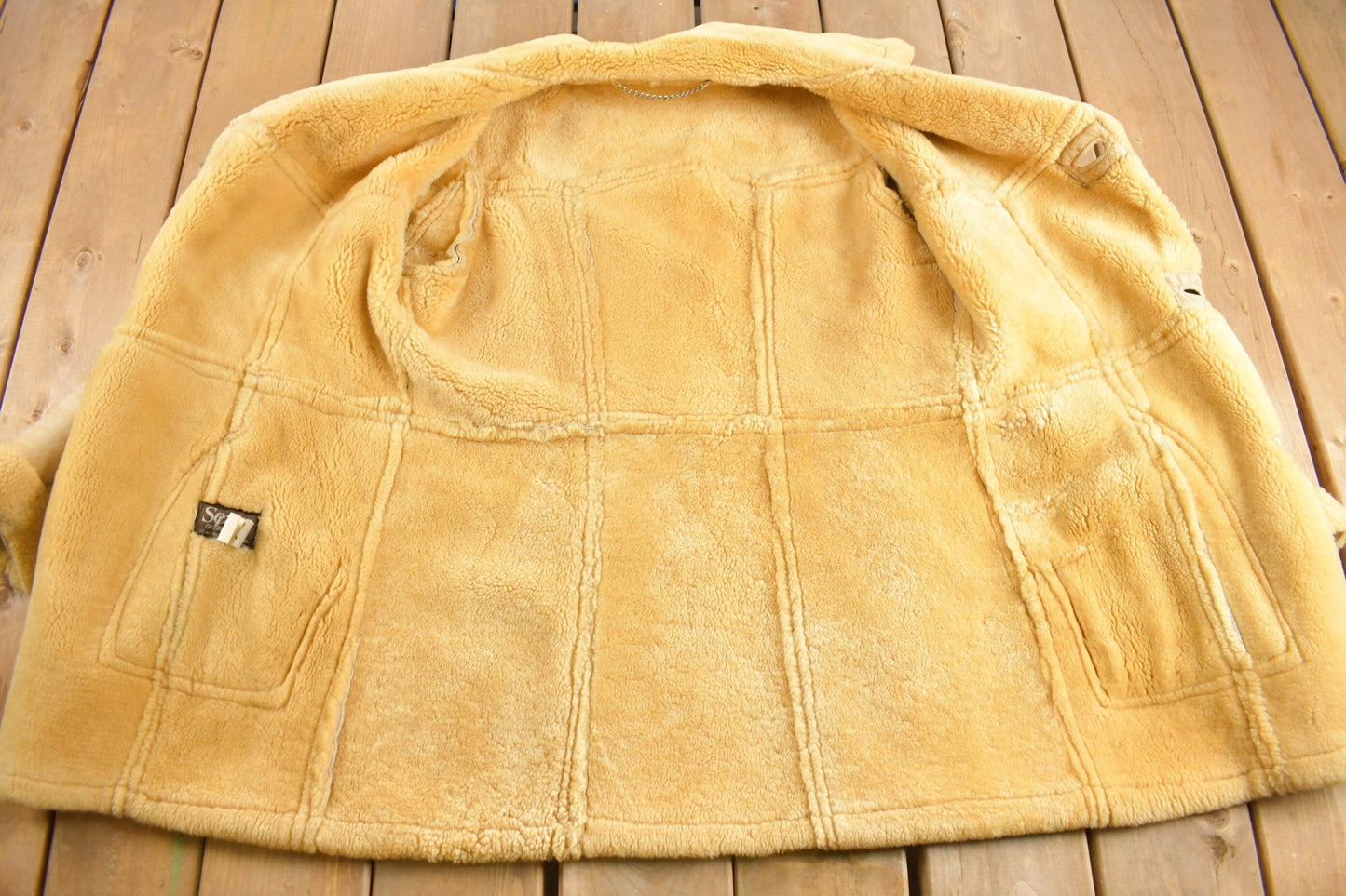 Vintage 1970s Sears The Mens Store Shearling Jacket Men's Medium from propervintagecanada