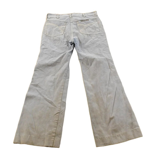 Vintage 1970s Sedgefield Distressed Flare Denim Blue Jeans 29 x 29.5 from propervintagecanada