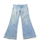 Vintage 1970s Sedgefield Distressed Flare Denim Blue Jeans 30 x 28.5 from propervintagecanada