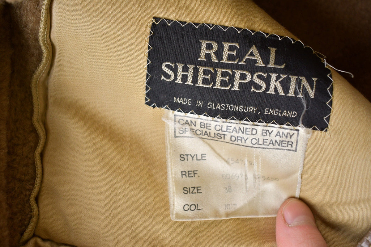 Vintage 1970s Sheepskin Shearling Leather Jacket from propervintagecanada