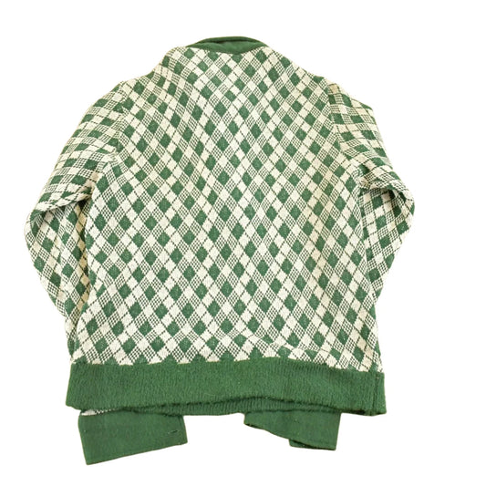 Vintage 1970s Sheffield Master Knits Argyle Knit Cardigan Sweater Men's S from propervintagecanada