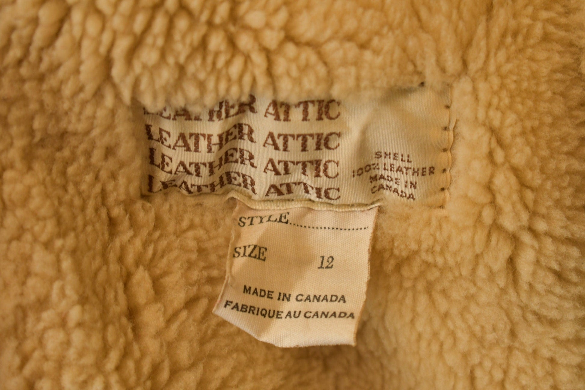 Vintage 1970s Sherpa Lined Shearling Leather Jacket from propervintagecanada