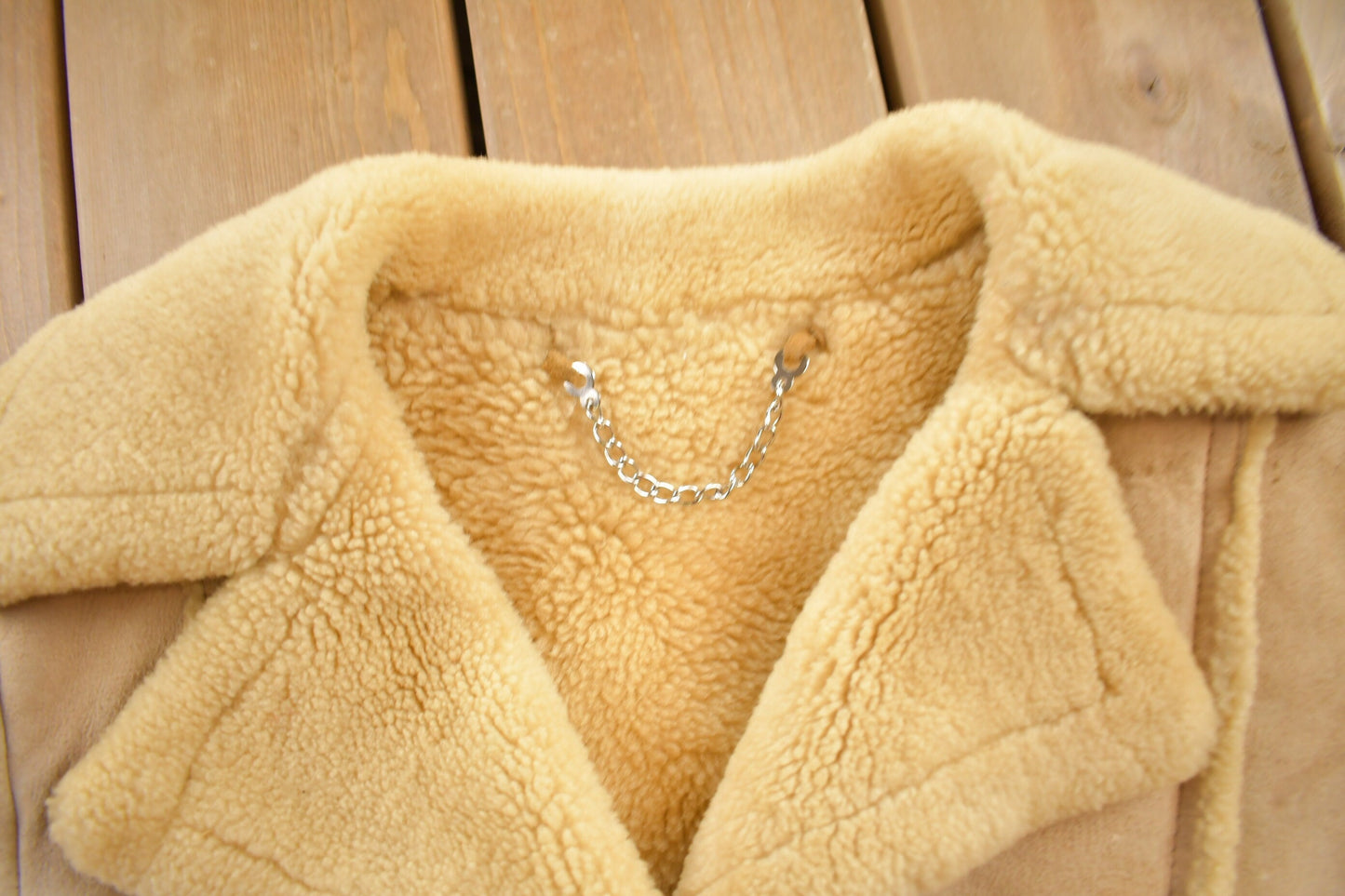 Vintage 1970s Sherpa Lined Shearling Leather Jacket from propervintagecanada