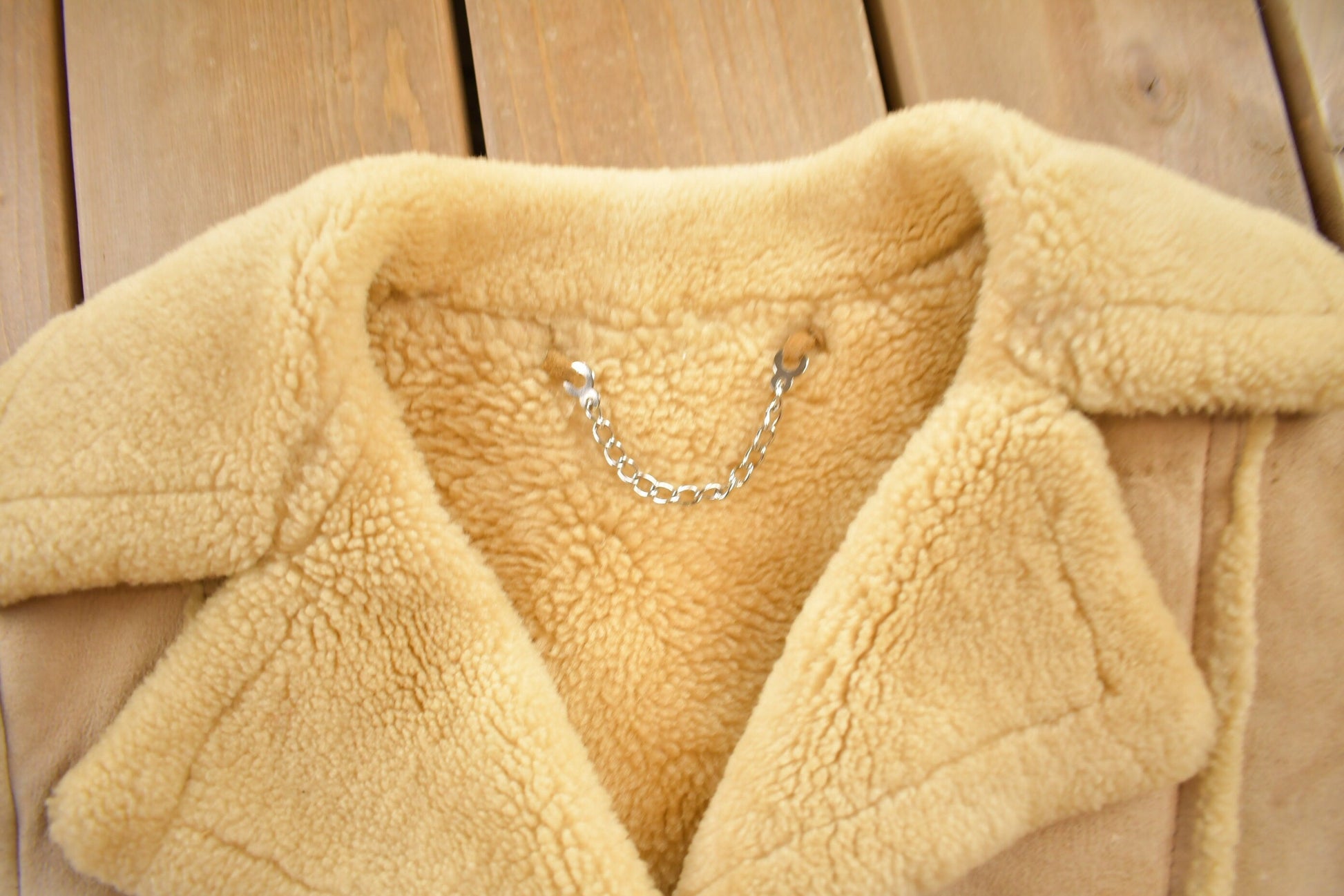 Vintage 1970s Sherpa Lined Shearling Leather Jacket from propervintagecanada