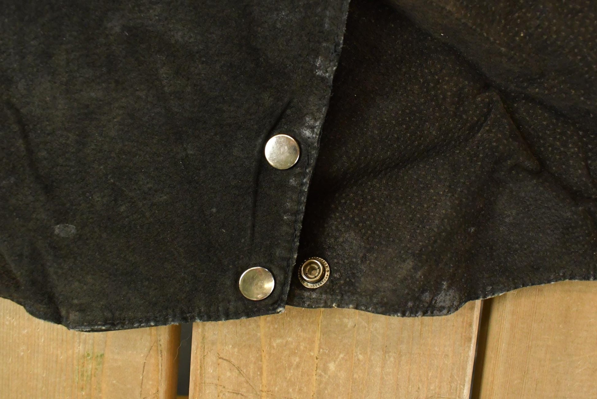 Vintage 1970s Sky Blue Waters Leather Suede Western Fringe Jacket Women's Large / Fall Outerwear Leather Coat / Black Jacket / Tassles from propervintagecanada