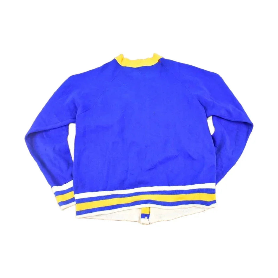 Vintage 1970s Snap Button Collegiate Souvenir Crewneck Sweatshirt Men's M from propervintagecanada
