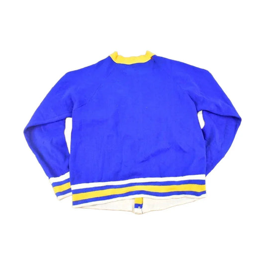 Vintage 1970s Snap Button Collegiate Souvenir Crewneck Sweatshirt Men's M from propervintagecanada
