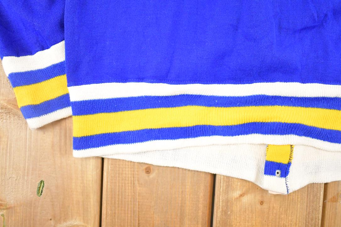 Vintage 1970s Snap Button Collegiate Souvenir Crewneck Sweatshirt Men's M from propervintagecanada