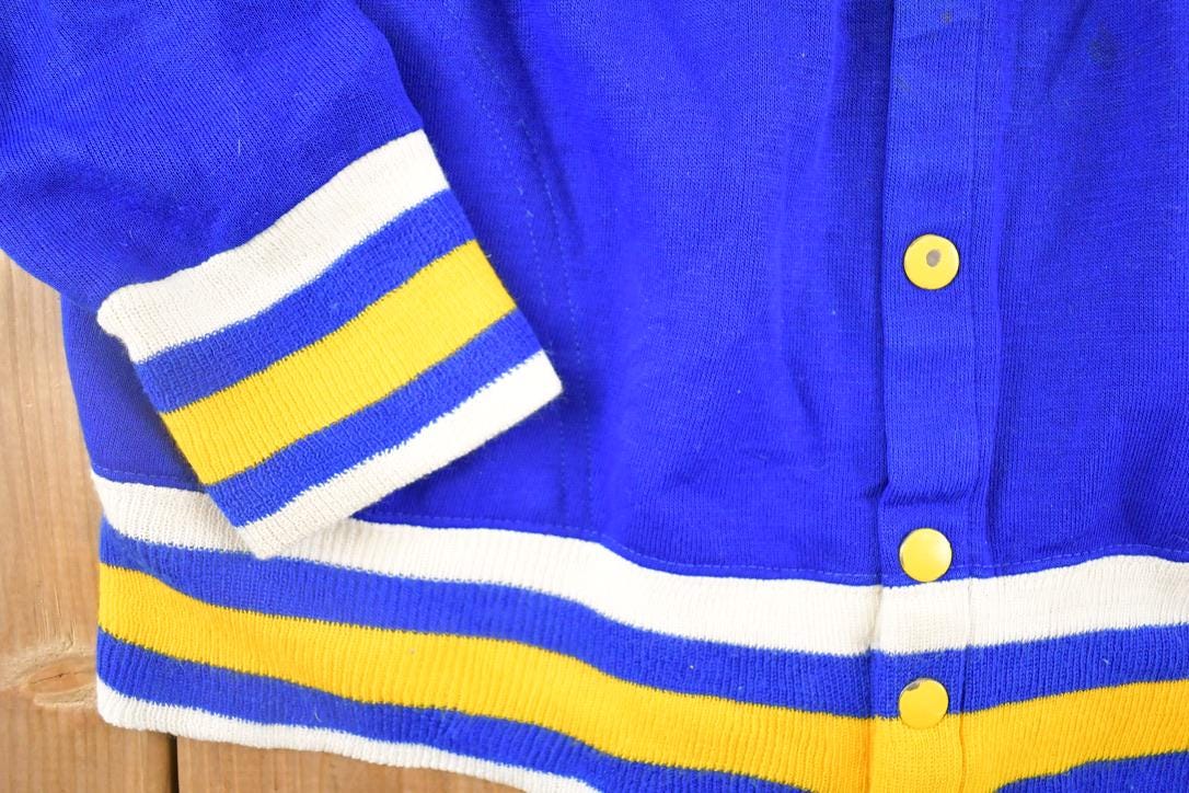 Vintage 1970s Snap Button Collegiate Souvenir Crewneck Sweatshirt Men's M from propervintagecanada