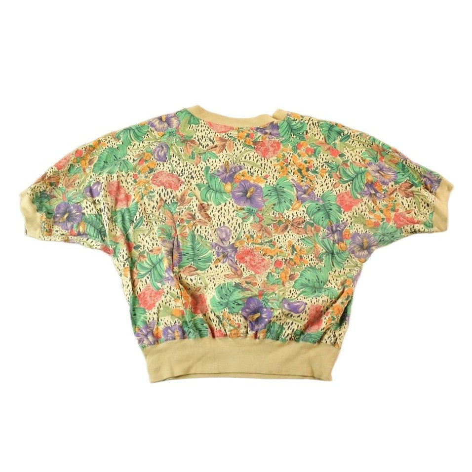 Vintage 1970s Spanner Imports Floral Print Womens Souvenir Single Stitch Graphic Print T-Shirt Made In USA