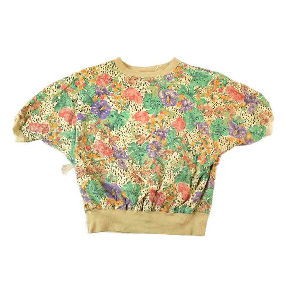 Vintage 1970s Spanner Imports Floral Print Womens Souvenir Single Stitch Graphic Print T-Shirt Made In USA