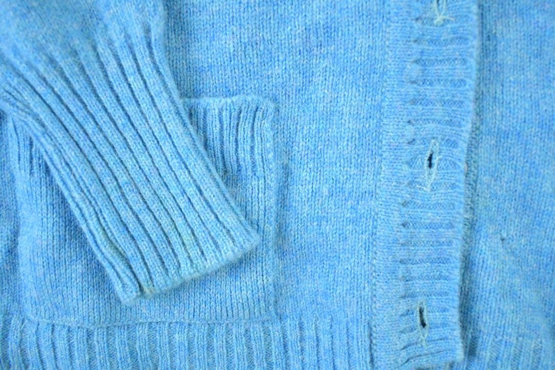 Vintage 1970s St Michaels Shetland Wool Knit Cardigan Sweater Women's S