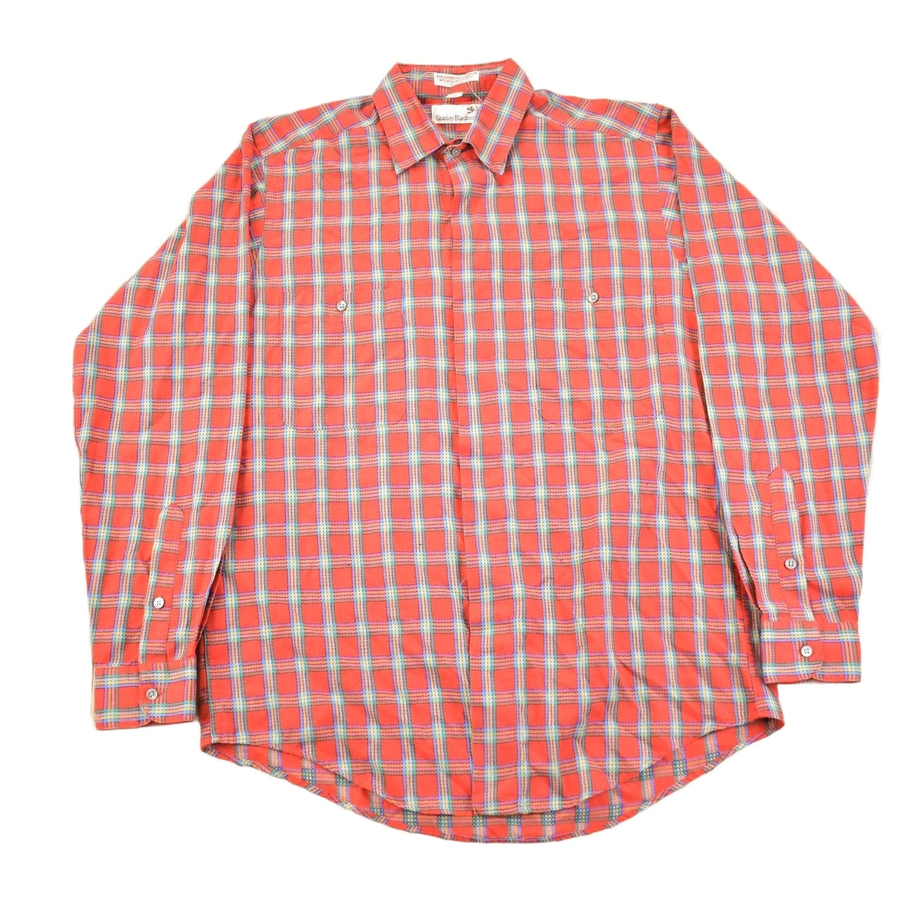 Vintage 1970s Stanley Blacker Soft Plaid Button Up Flannel Men's M from propervintagecanada