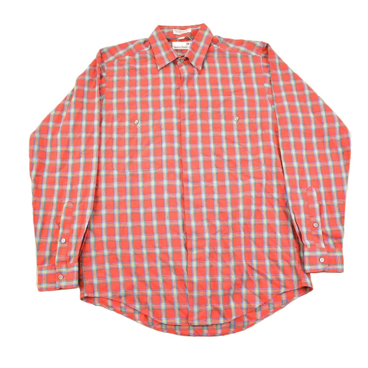 Vintage 1970s Stanley Blacker Soft Plaid Button Up Flannel Men's M from propervintagecanada