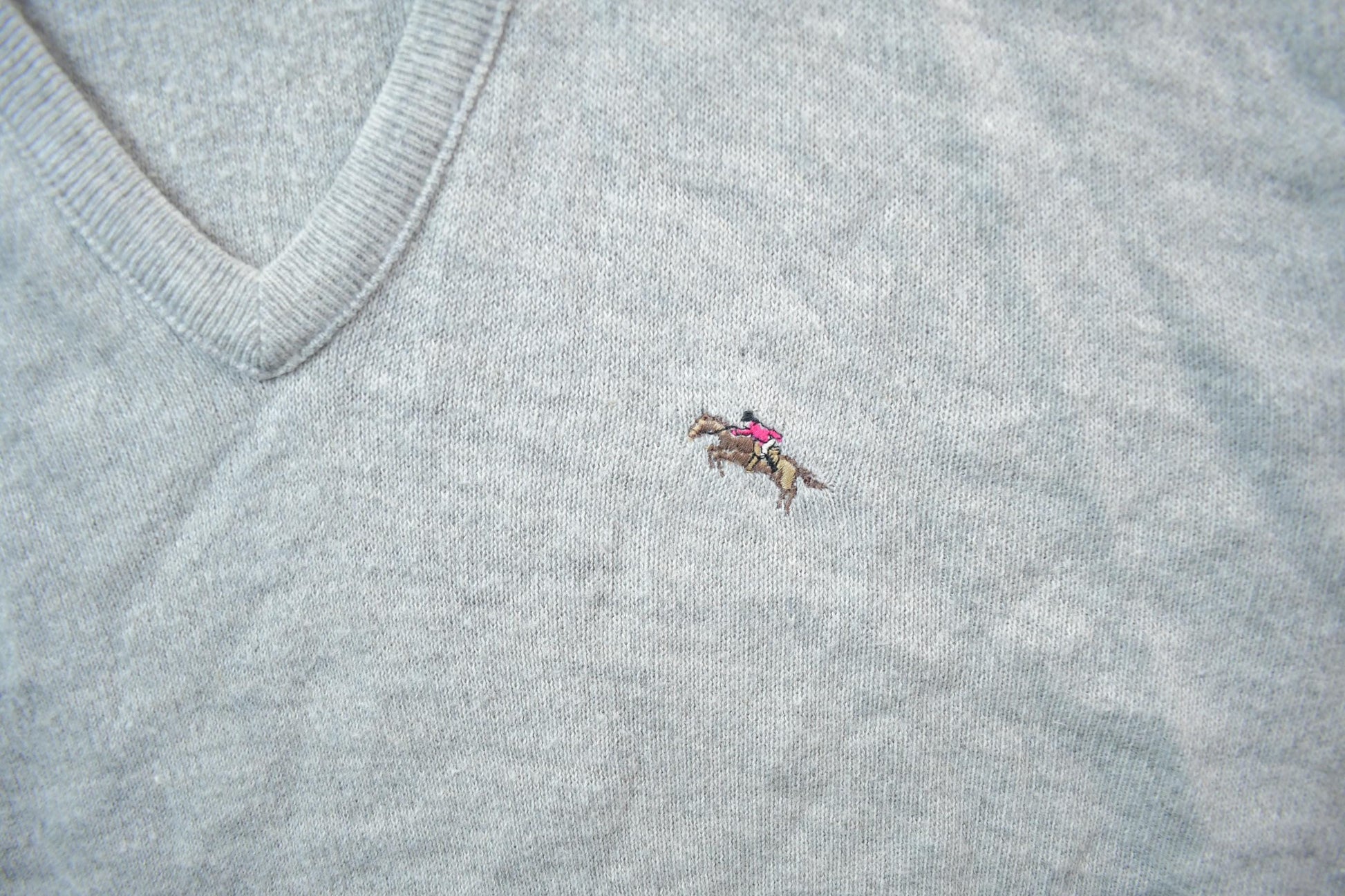 Vintage 1970s Steeple Chase Knit V- Neck Sweater from propervintagecanada