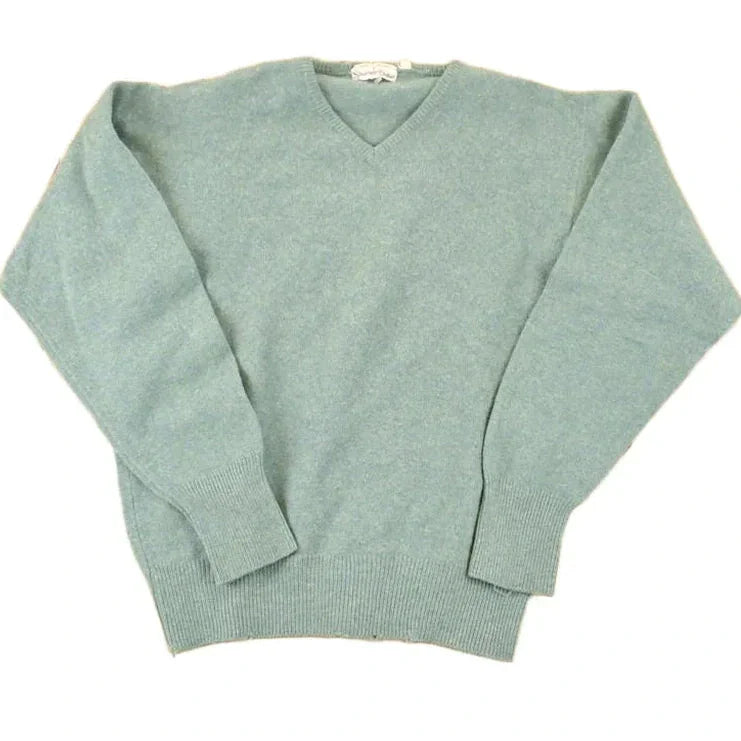 Vintage 1970s Strawbridge Clothiers Wool Knit V Neck Sweater Men's M from propervintagecanada