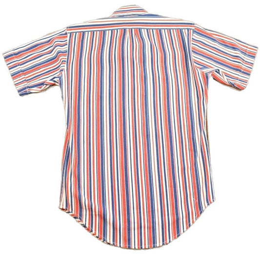 Vintage 1970s Striped Button Up Shirt Men's Large from propervintagecanada