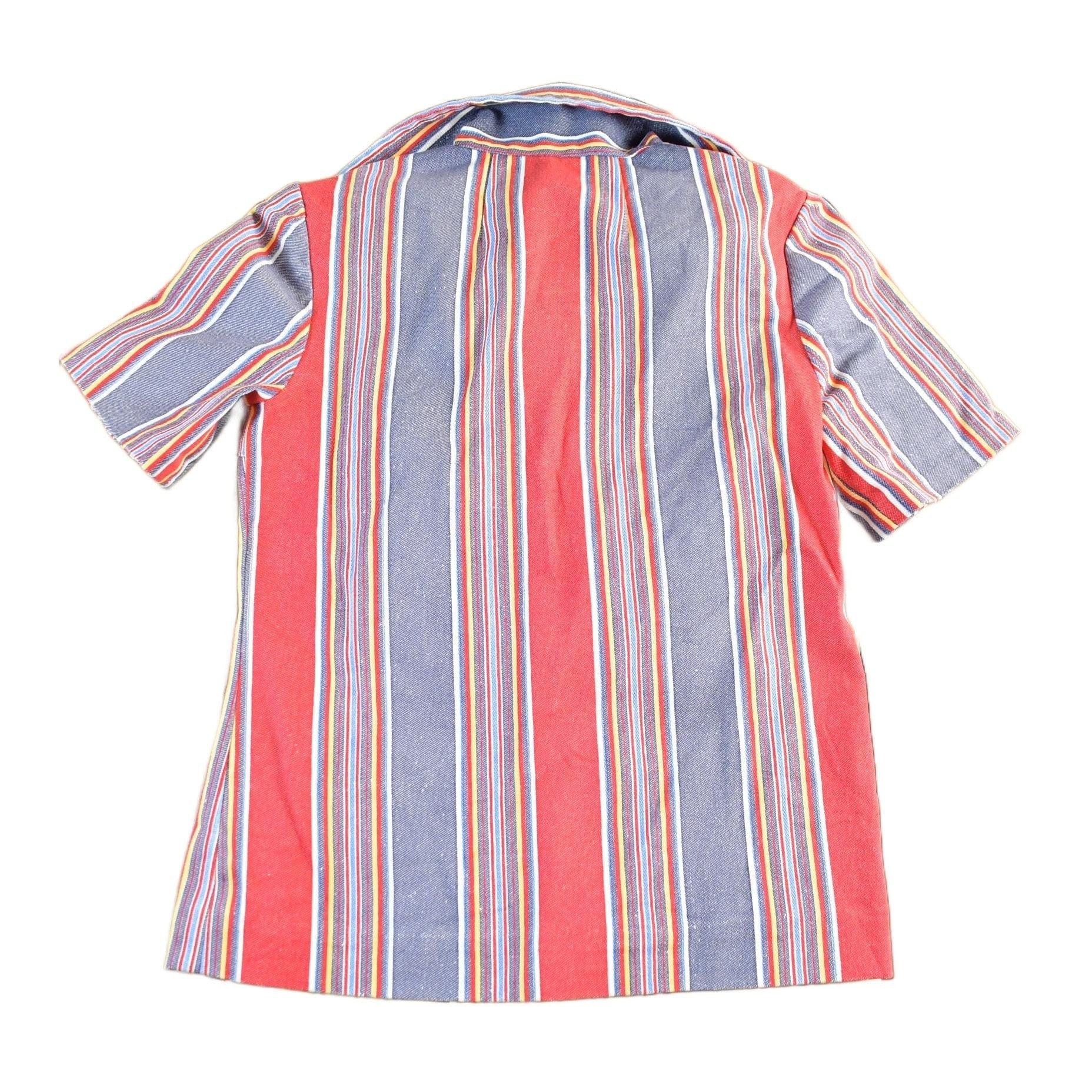 Vintage 1970s Striped Disco Collar Shirt Men's Small from propervintagecanada