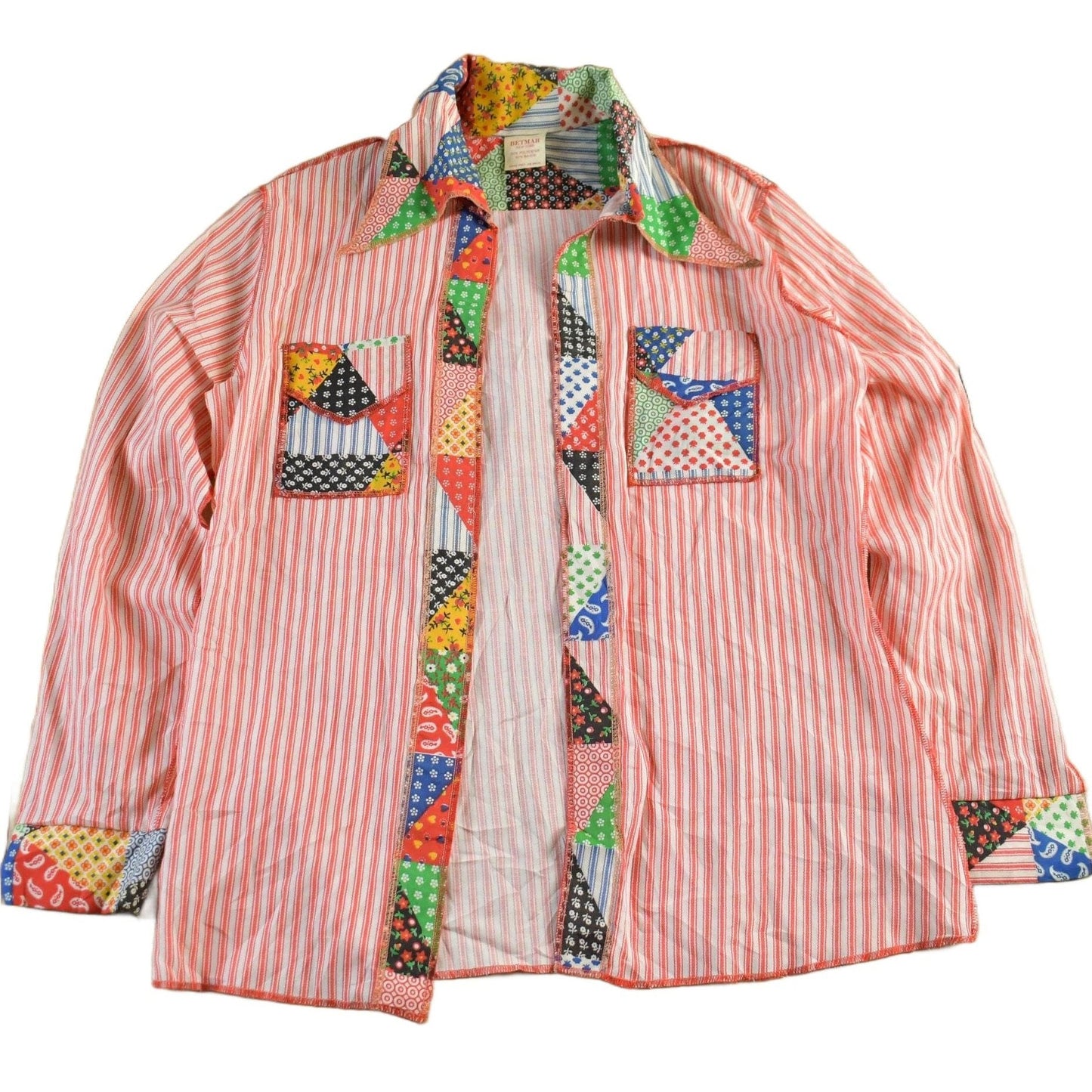 Vintage 1970s Striped Shirt Women's Medium from propervintagecanada