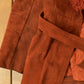 Vintage 1970s Suede Leather Faux Fur Penny Lane Style Coat Women's Small from propervintagecanada