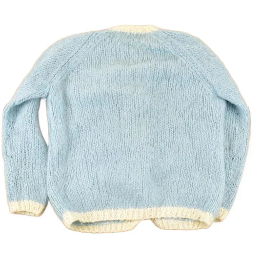 Vintage 1970s Tami Hand Knit Abstract Knit Cardigan Sweater Women's M from propervintagecanada