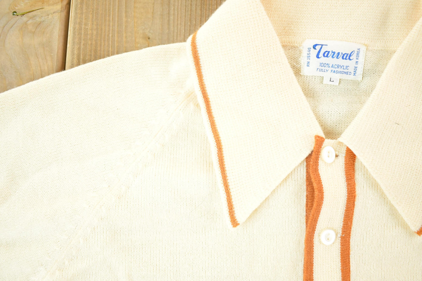 Vintage 1970s Tarval Quarter Button Sweatshirt Mens L from propervintagecanada
