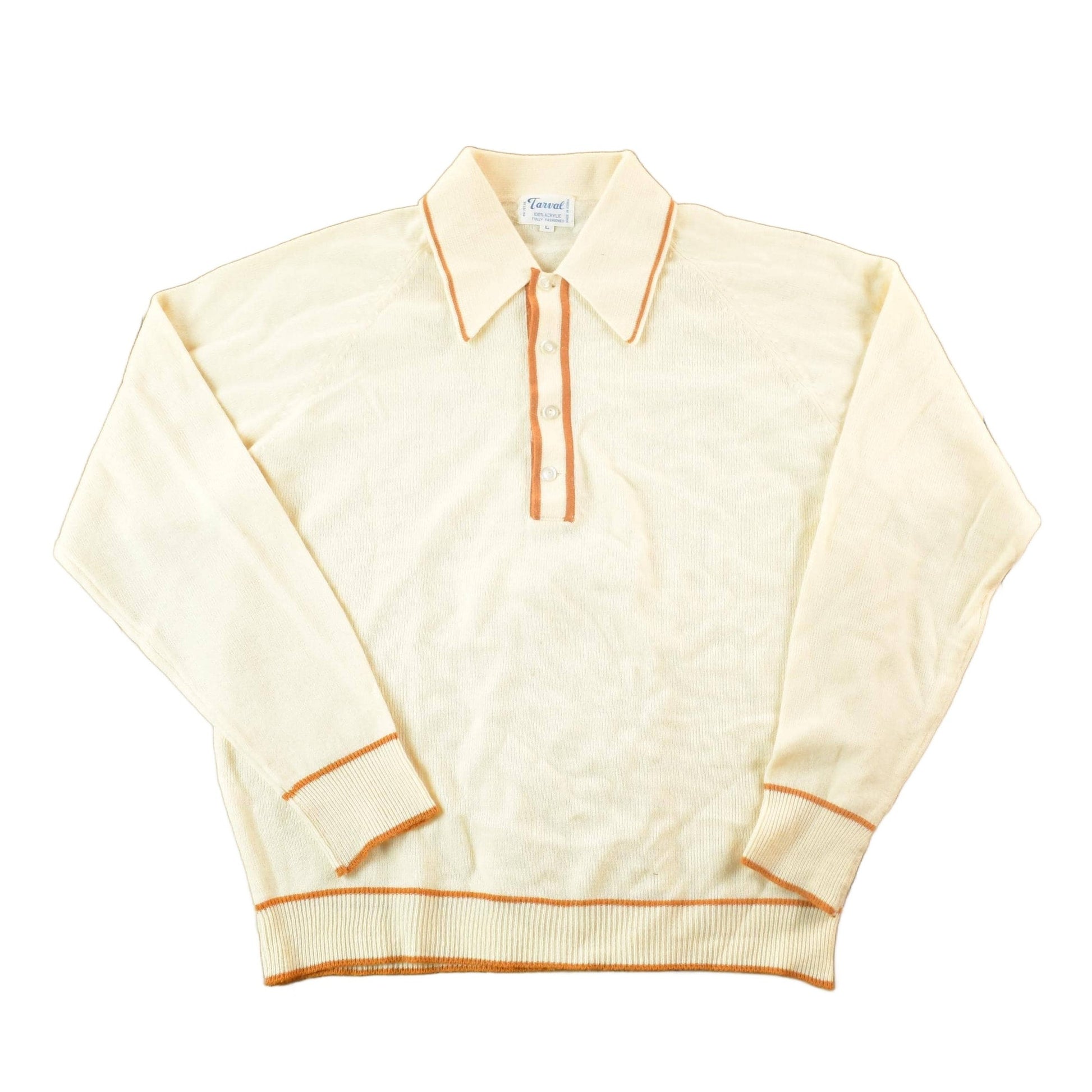 Vintage 1970s Tarval Quarter Button Sweatshirt Mens L from propervintagecanada