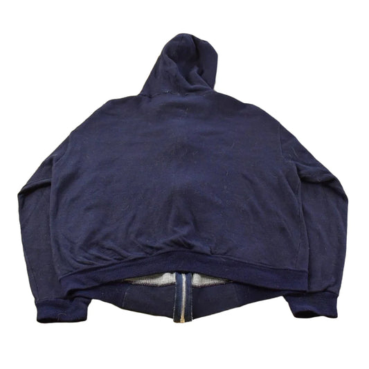 Vintage 1970s Thermal Lined Blank Full Zip Hoodie Sweatshirt Men's M from propervintagecanada