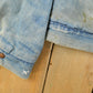 Vintage 1970s Thrashed Wrangler Sherpa Lined Denim Jean Jacket Men's 44 / Vintage Denim / 70s Western Wear / Distressed / True Vintage from propervintagecanada