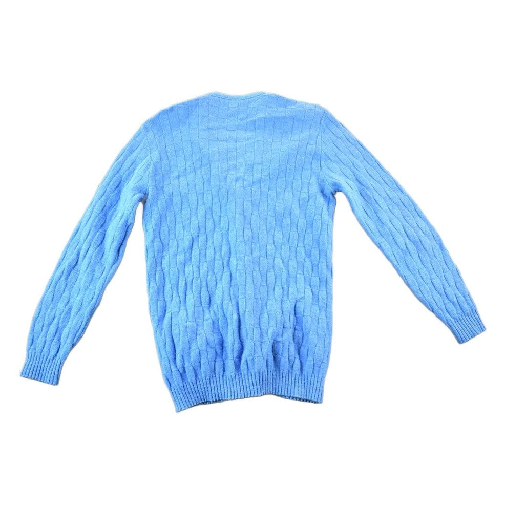 Vintage 1970s Tommy Knight 100% Lambswool Cable Knit Cardigan Sweater Mens M from propervintagecanada
