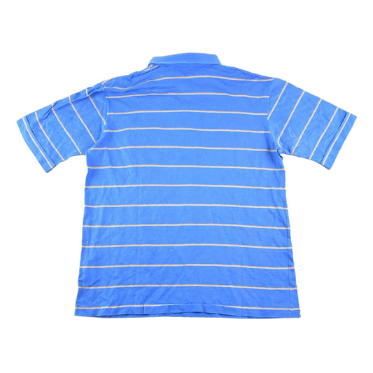 Vintage 1970s Tournament Striped Quarter Button Shirt Men's M from propervintagecanada