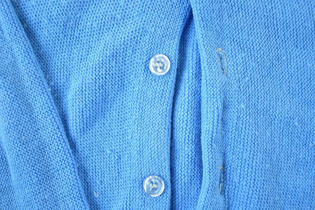 Vintage 1970s Towncraft Knit Perfect Mild Distress Cardigan Sweater Men's Medium from propervintagecanada