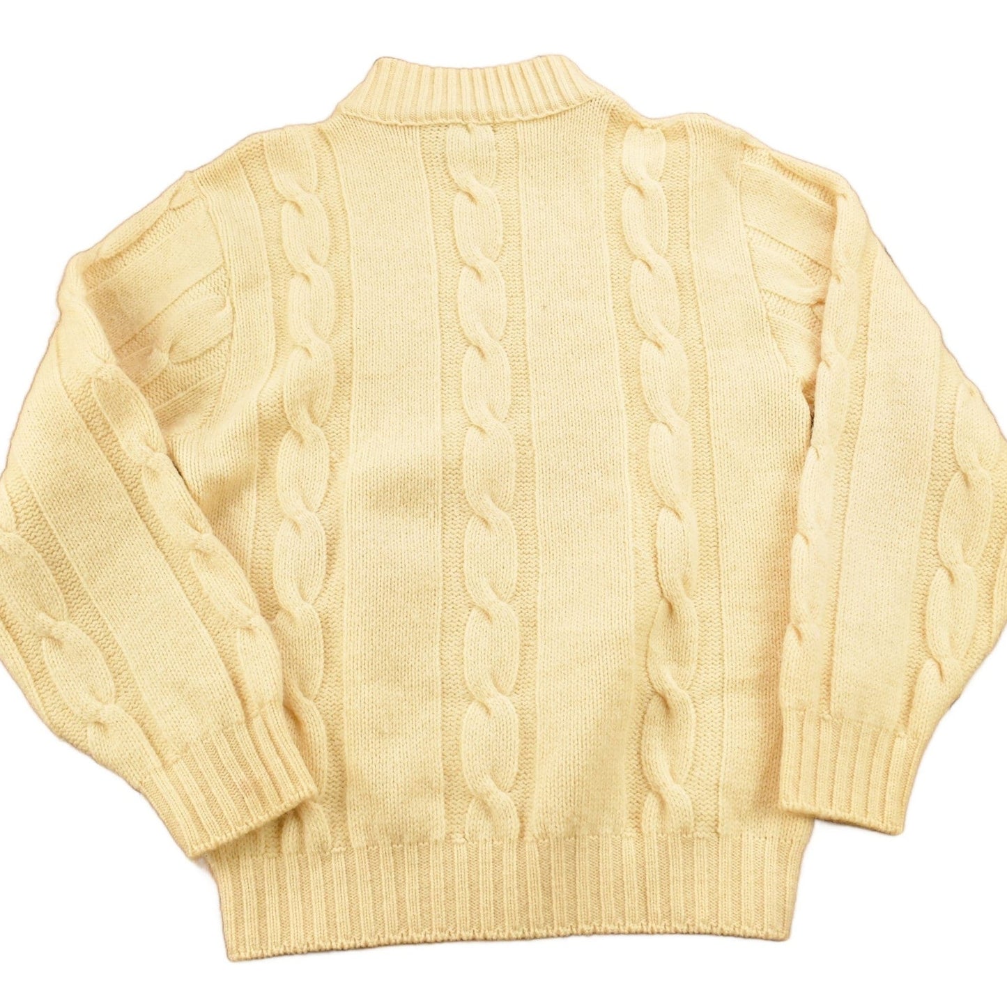 Vintage 1970s Towncraft Penneys Cable Knit Mockneck Sweater from propervintagecanada