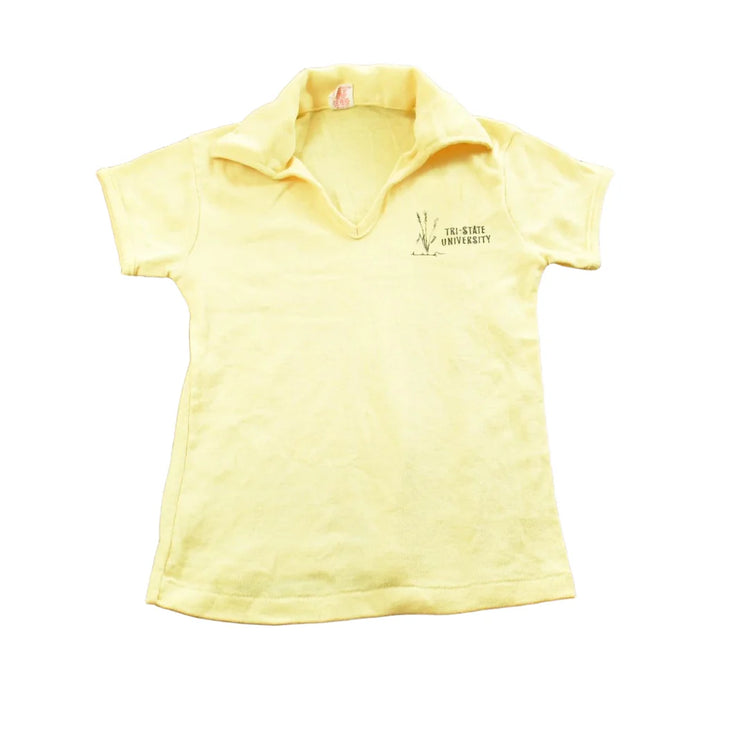 Vintage 1970s Tri-State University Polo Shirt Womens XS from propervintagecanada