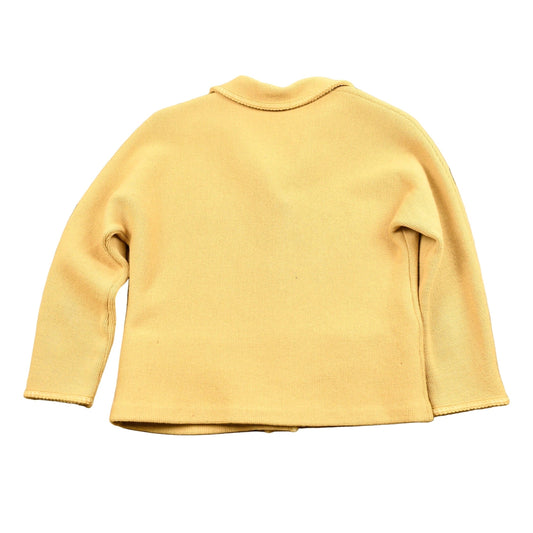 Vintage 1970s Tricotsport Pure Wool Muted Yellow Cardigan Sweater Women's S from propervintagecanada