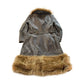 Vintage 1970s Trojan Leather Fur Collar Trench Coat Women's S from propervintagecanada