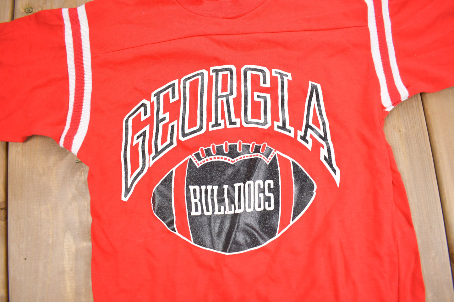 Vintage 1970s University of Georgia Bulldogs Collegiate Jersey Shirt Men's XS from propervintagecanada
