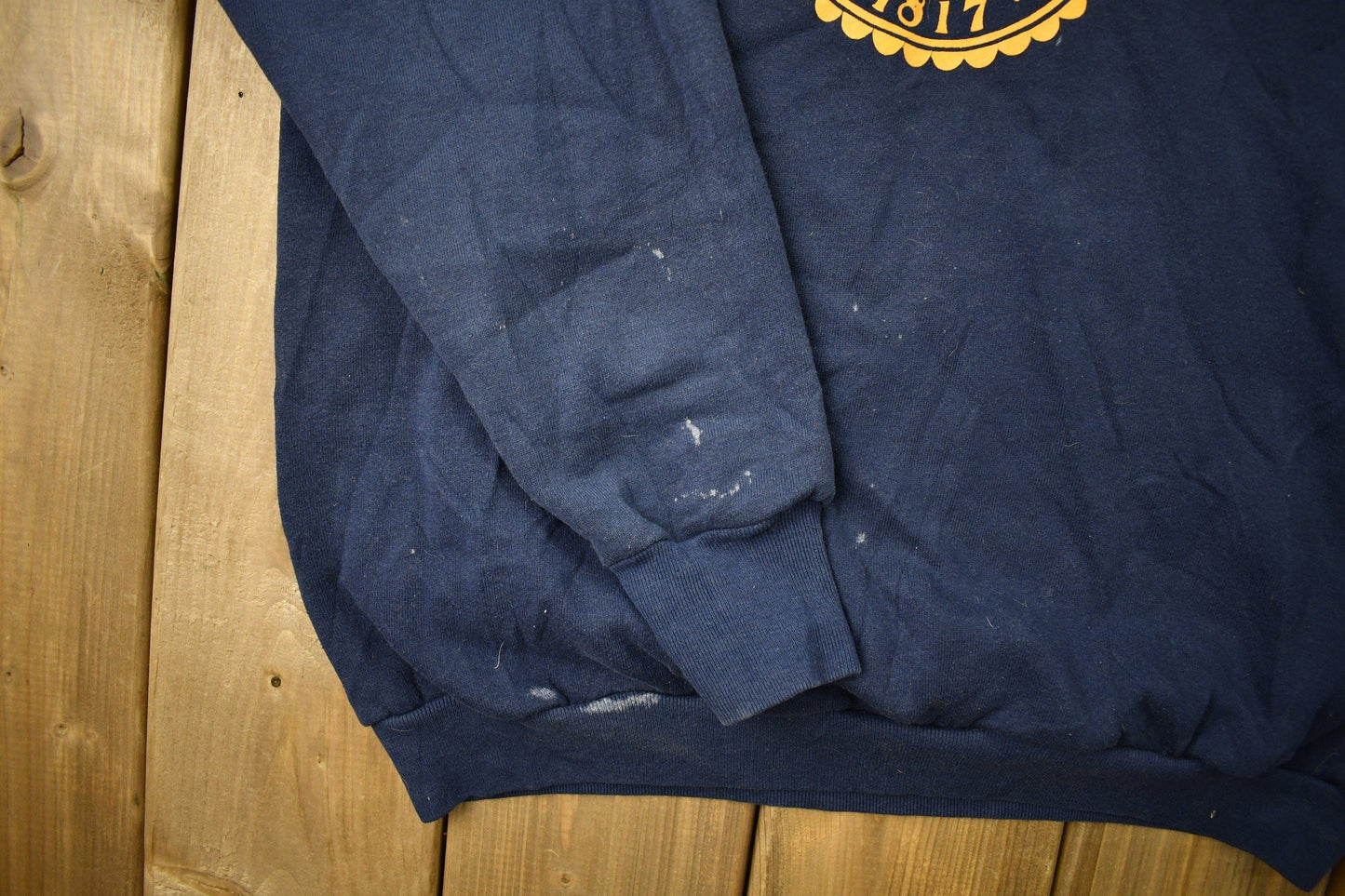 Vintage 1970s University of Michigan Collegiate Raglan Crewneck Sweater Men's Large from propervintagecanada