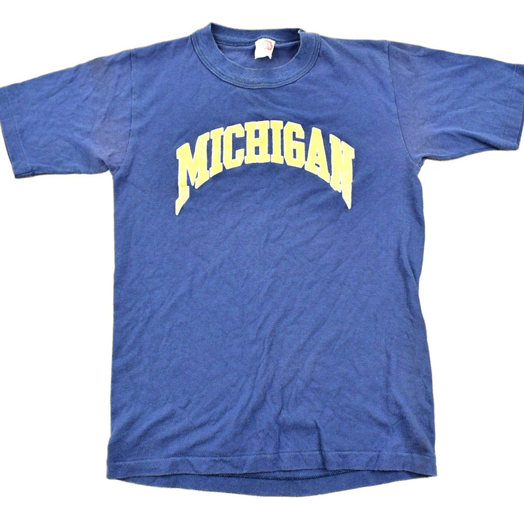 Vintage 1970s University of Michigan State Collegiate T-Shirt Youth L from propervintagecanada