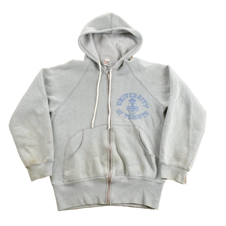 Vintage 1970s University of Toronto Collegiate Zip Up Hoodie Men's XS from propervintagecanada